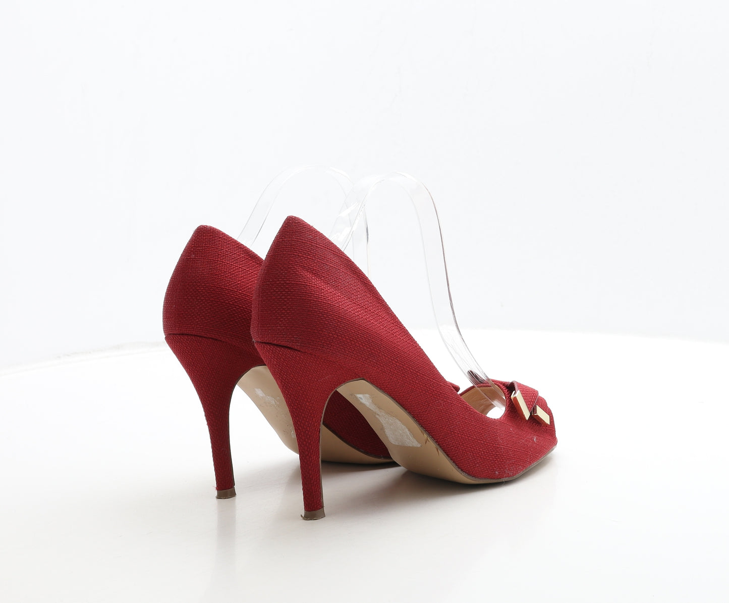 Wallis Womens Red Fabric Court Heel UK 8