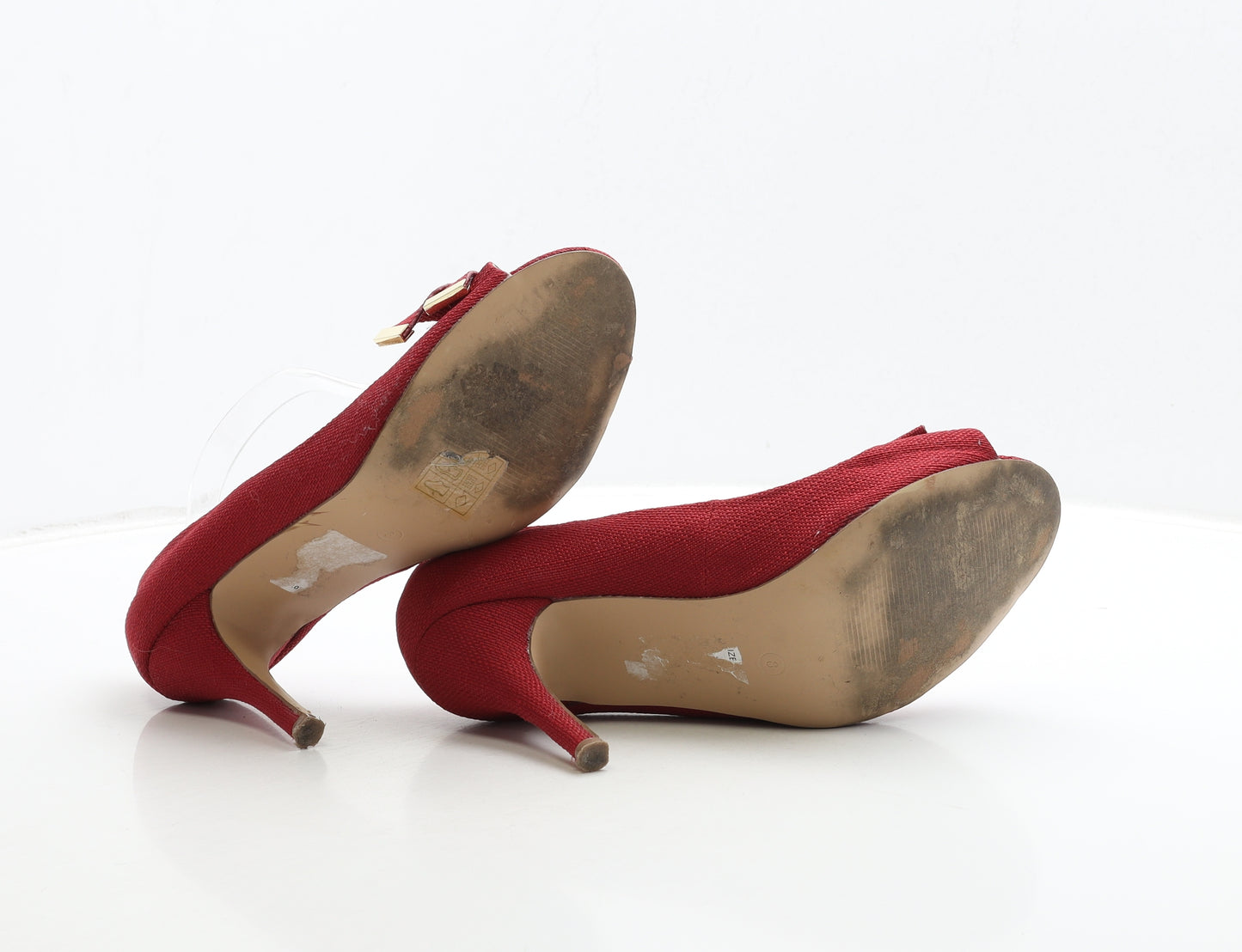 Wallis Womens Red Fabric Court Heel UK 8