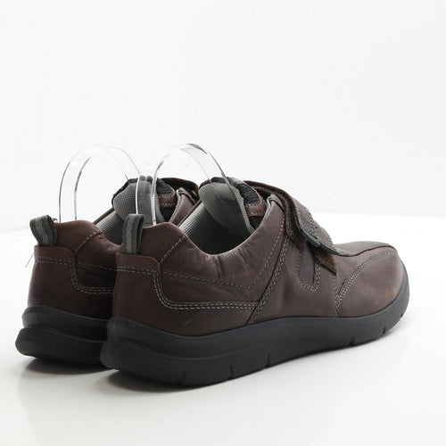 Hotter Mens Brown Leather Slip On Casual UK 8 42