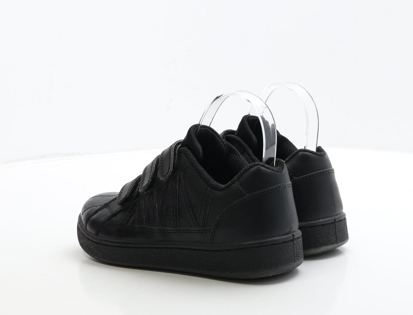 Mercury Boys Black Leather Trainer UK 4 37