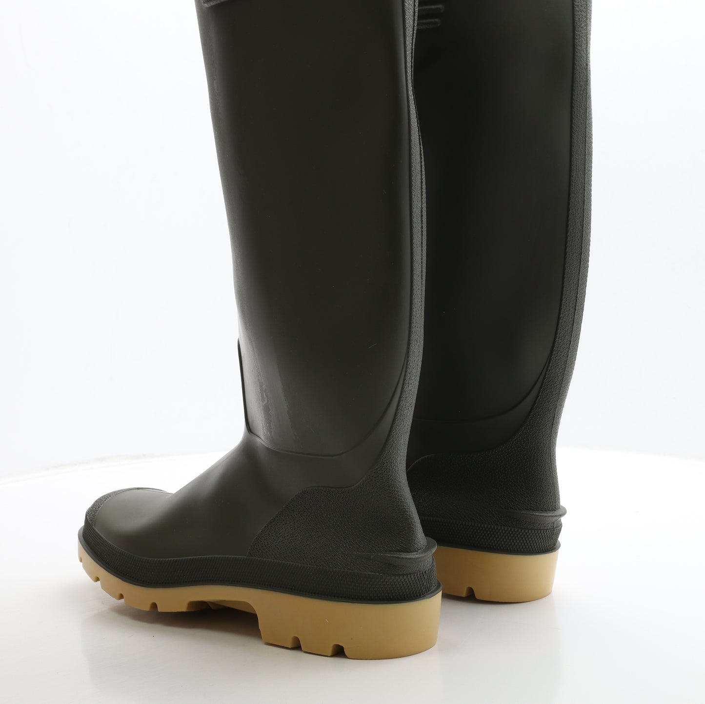 Preworn Mens Green Rubber Wellies Boot UK 10 44