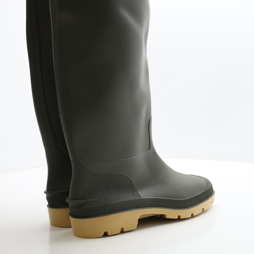 Preworn Mens Green Rubber Wellies Boot UK 10 44