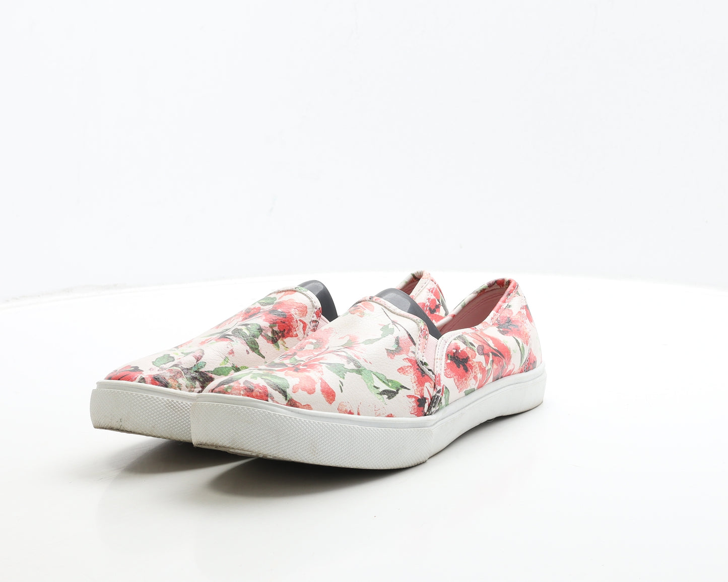 George Womens Multicoloured Floral Leather Trainer UK 7 40