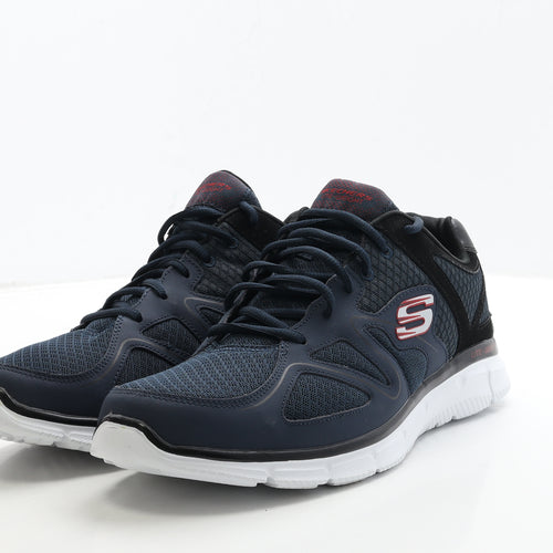 Skechers Mens Blue Polyester Trainer UK 10.5 40.5