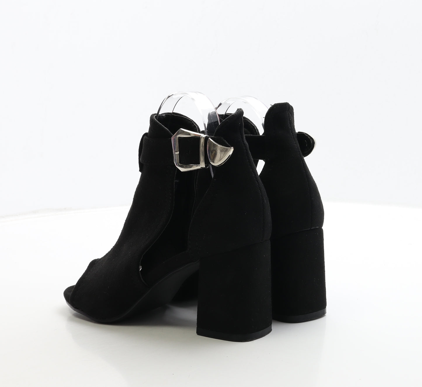 Boohoo Womens Black Suede Strappy Heel UK 5 38