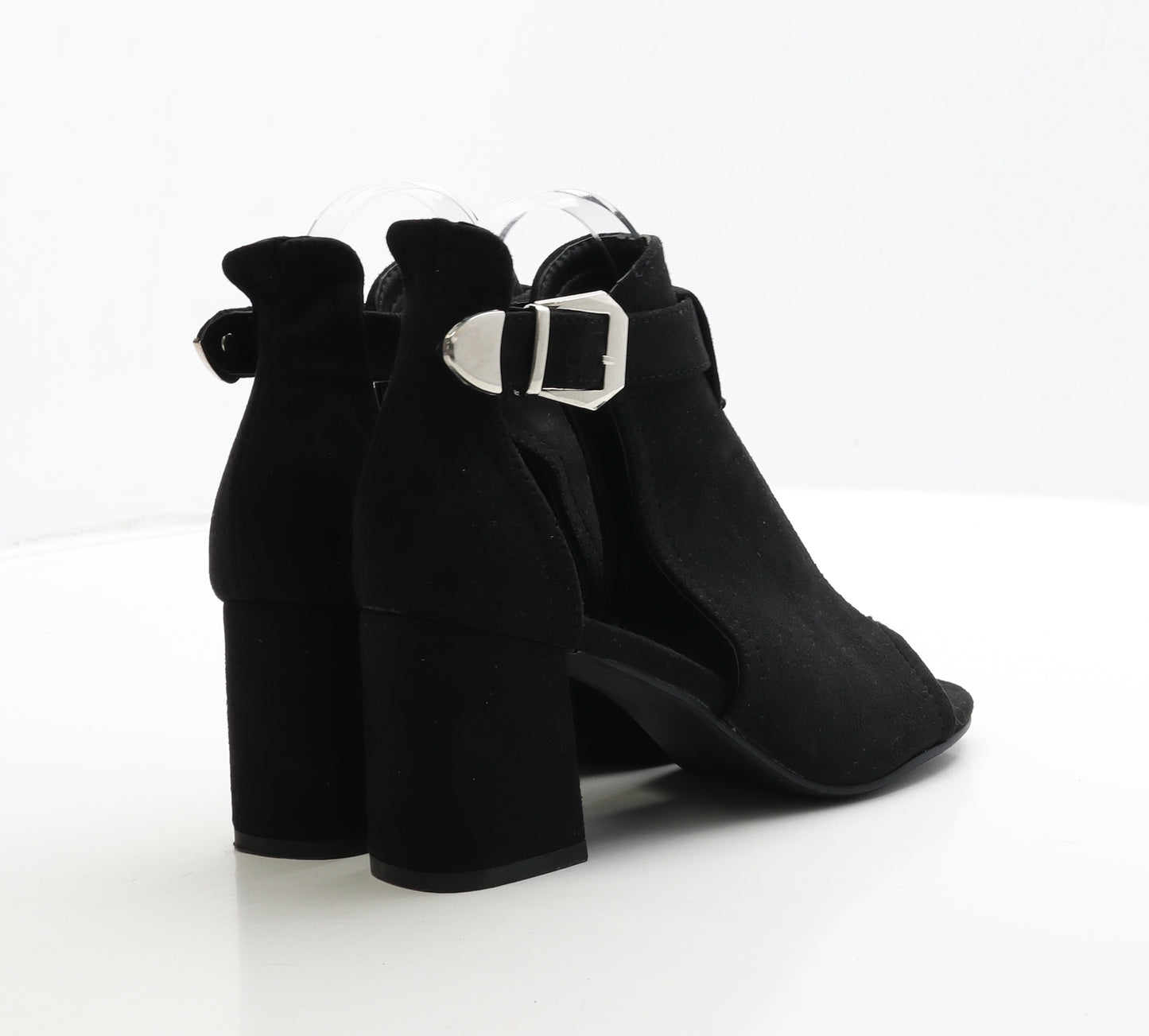Boohoo Womens Black Suede Strappy Heel UK 5 38