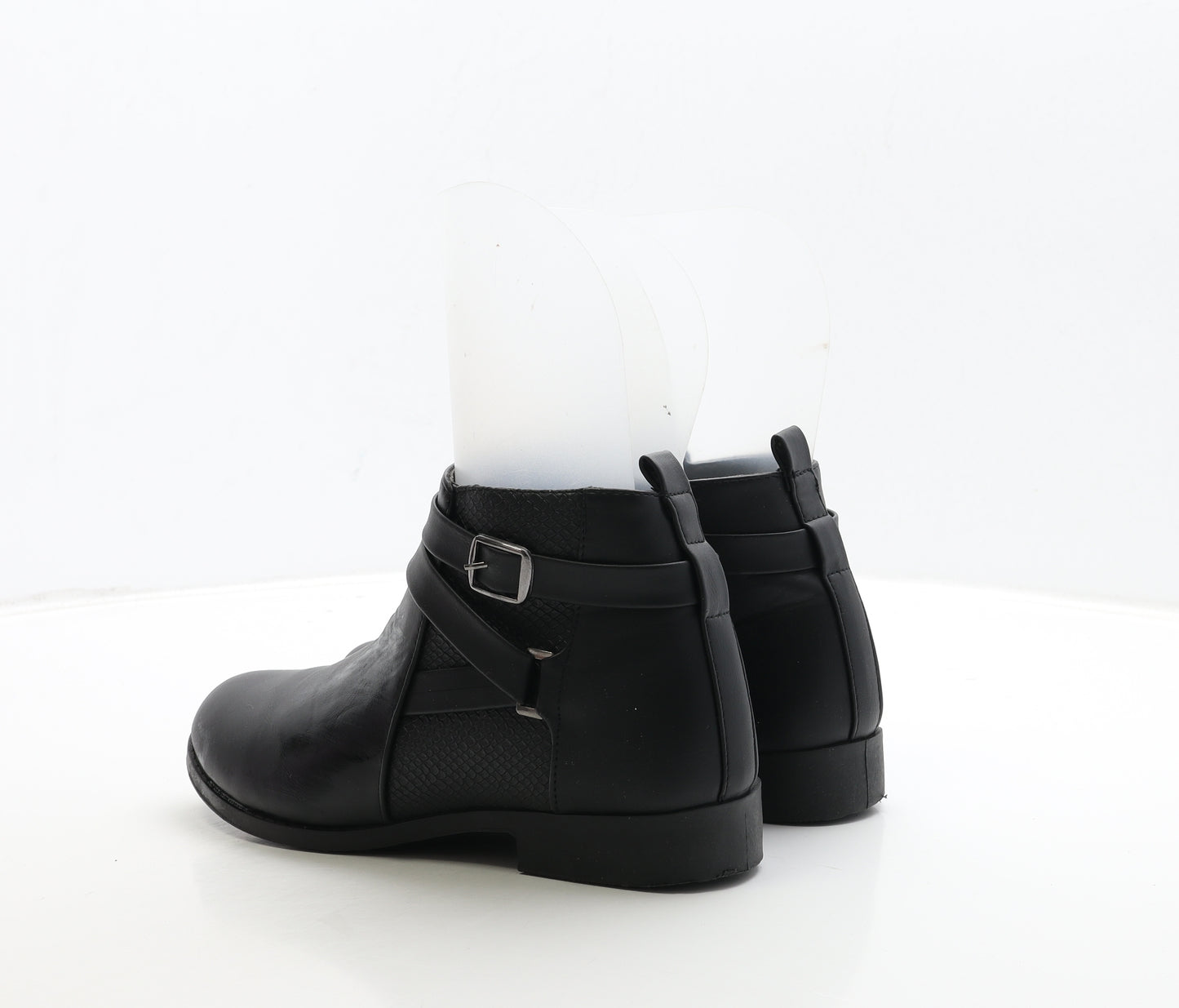 Krush Womens Black Leather Biker Boot UK 6 39