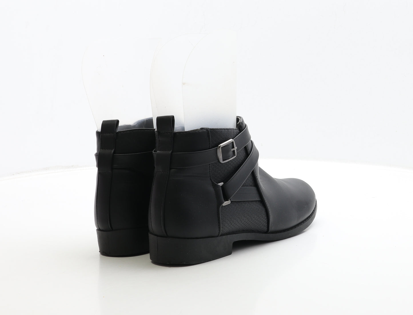 Krush Womens Black Leather Biker Boot UK 6 39