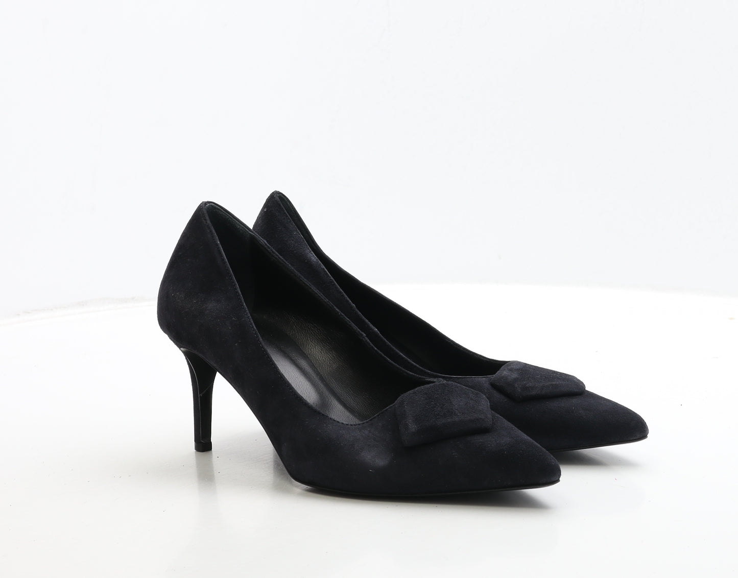 Jigsaw Womens Blue Leather Court Heel UK 6 39