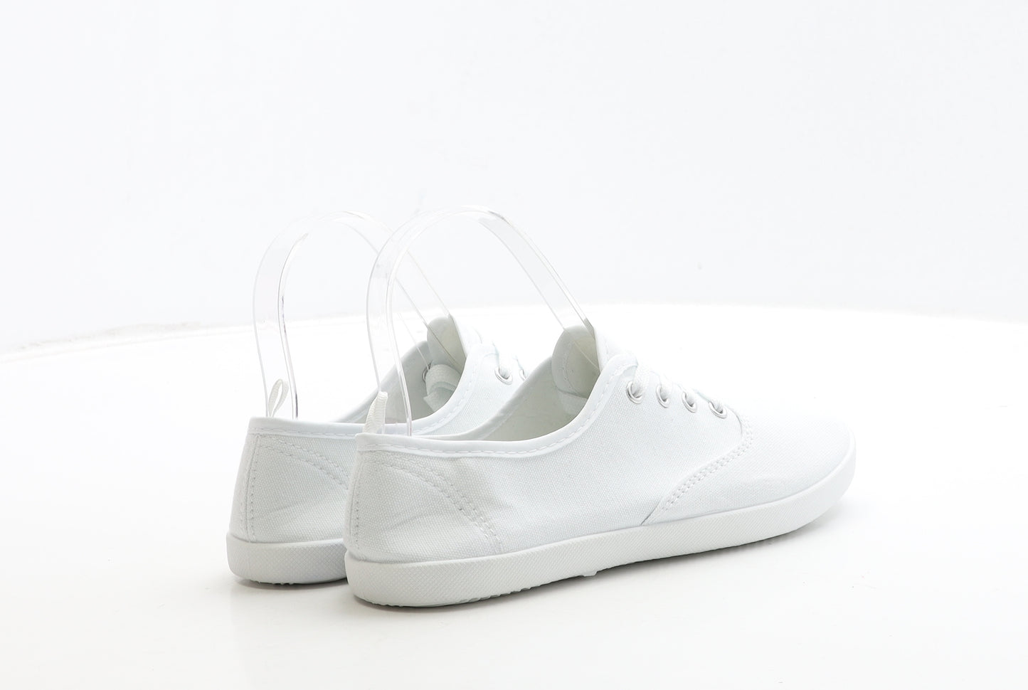 Primark Womens White Fabric Trainer UK 3 36