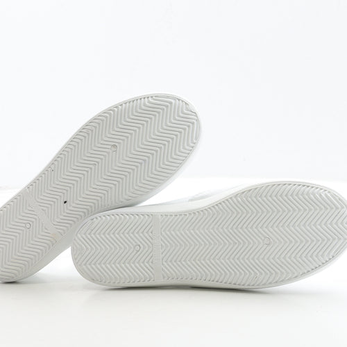 Primark Womens White Fabric Trainer UK 3 36