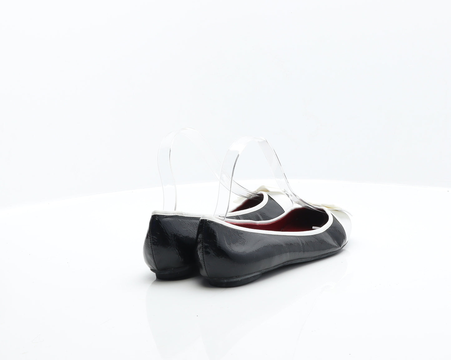 Mellow Yellow Womens Black Leather Ballet Flat UK 6 39