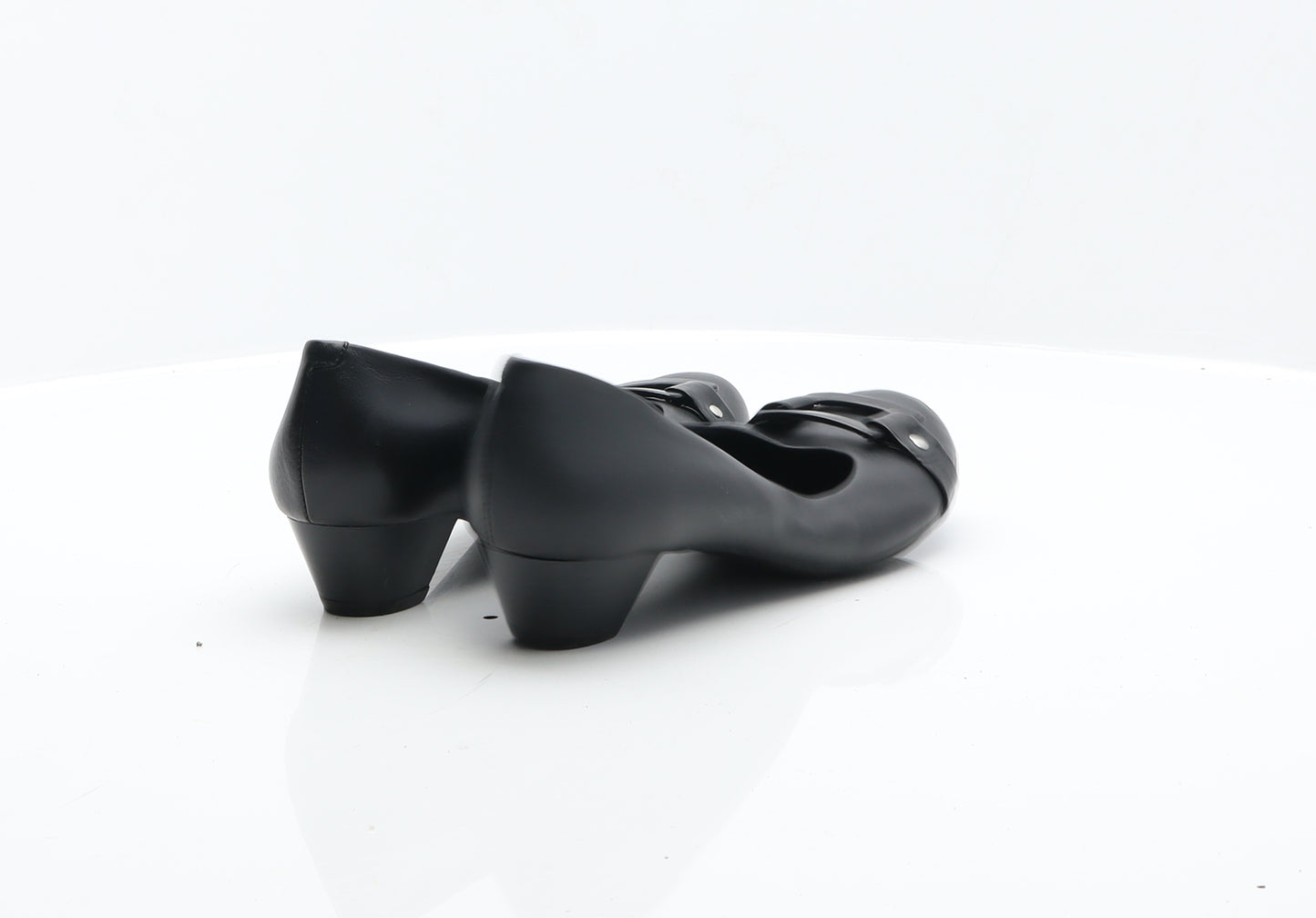 Clarks Womens Black Leather Court Heel UK 6.5