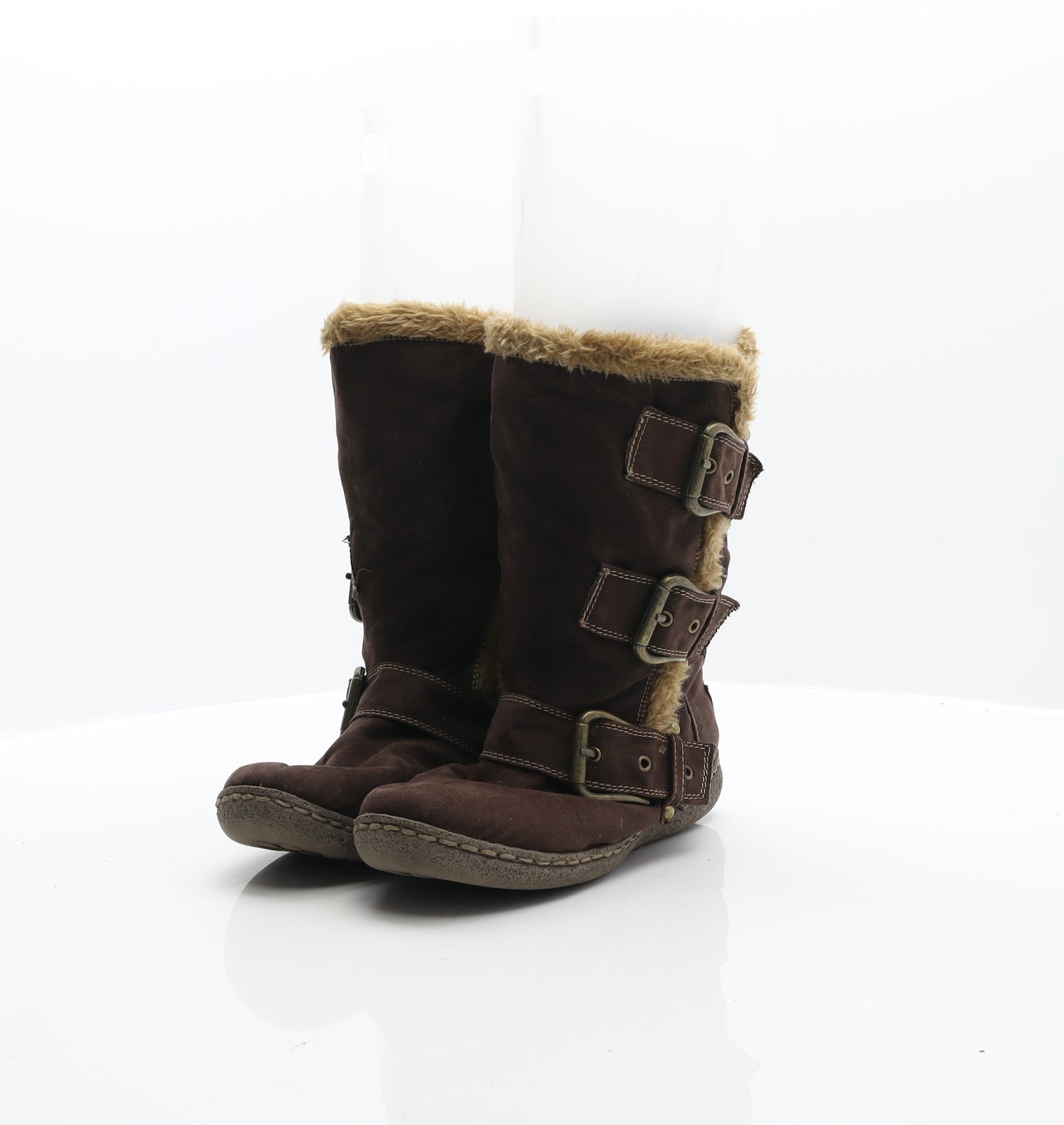 Pixie Womens Brown Leather Shearling Style Boot UK 6 39