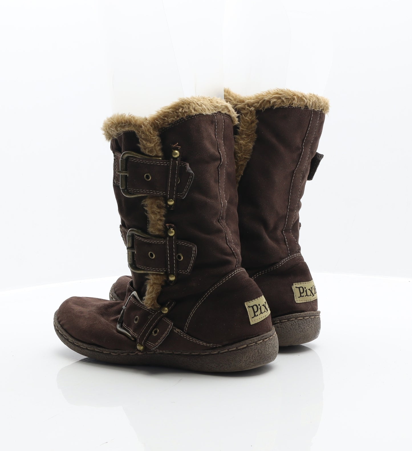 Pixie Womens Brown Leather Shearling Style Boot UK 6 39