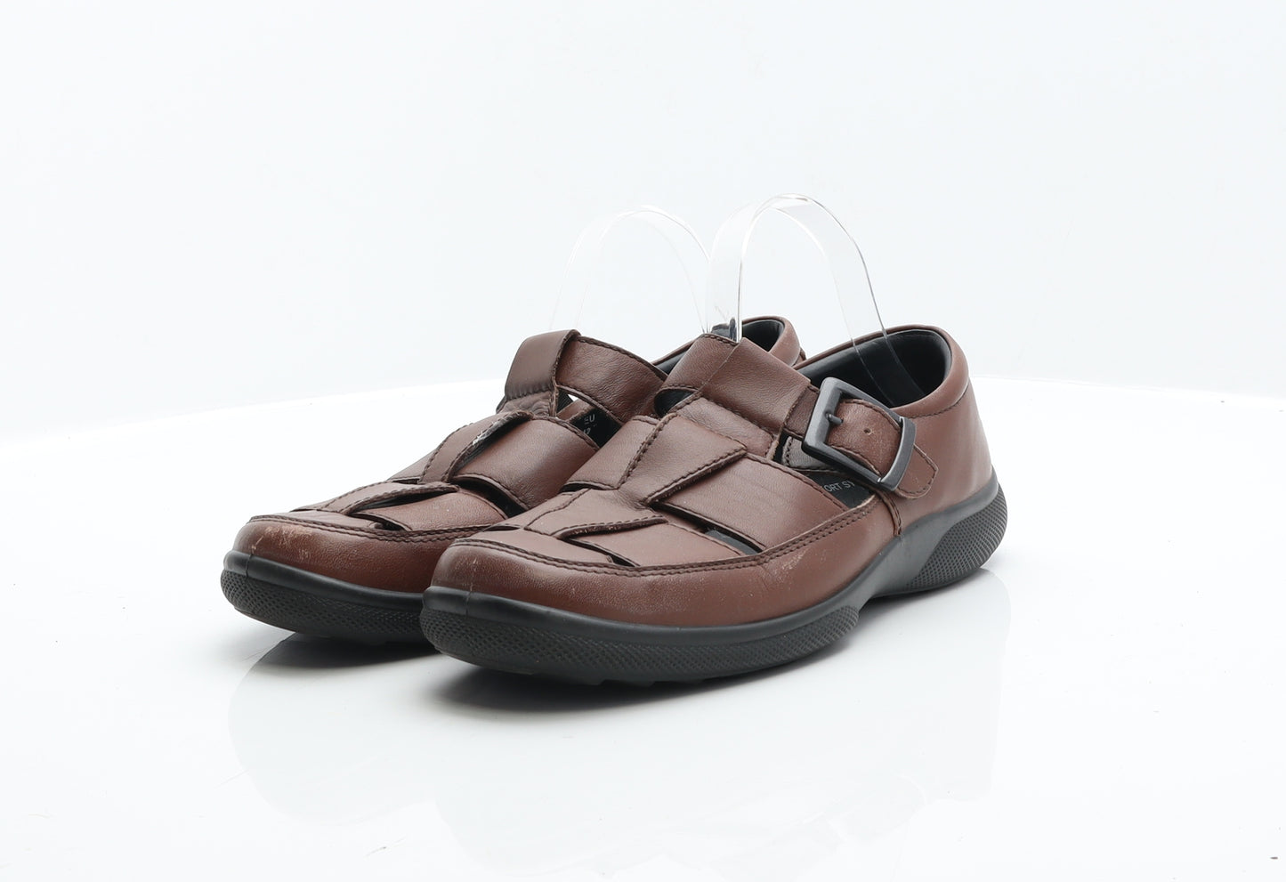 Hotter Mens Brown Leather Fisherman Casual UK 8