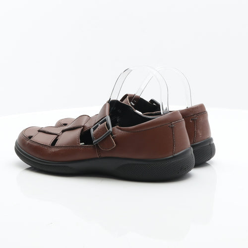 Hotter Mens Brown Leather Fisherman Casual UK 8