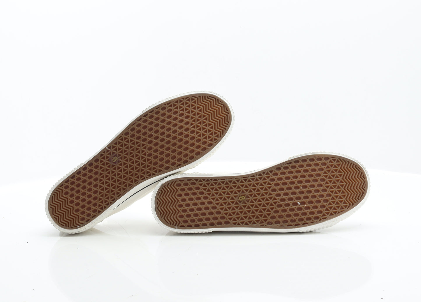 F&F Womens White Fabric Trainer UK 8