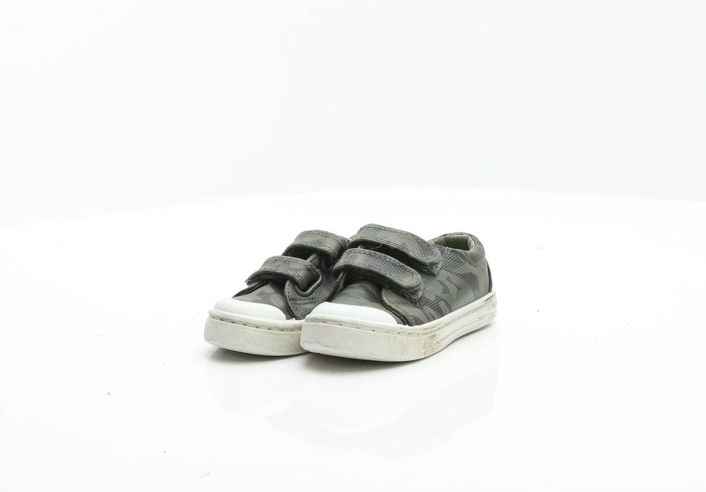 F&F Boys Green Camouflage Leather Wellies Trainer UK 5 22