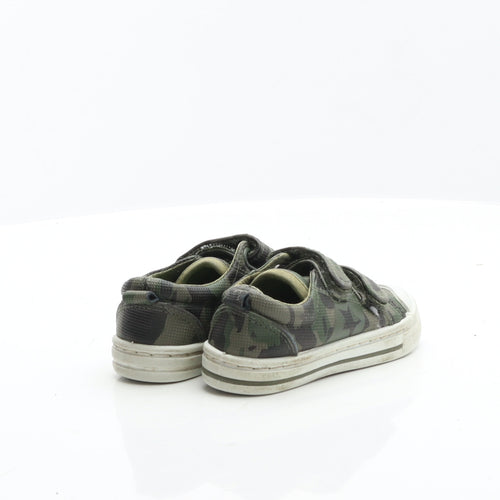 F&F Boys Green Camouflage Leather Wellies Trainer UK 5 22