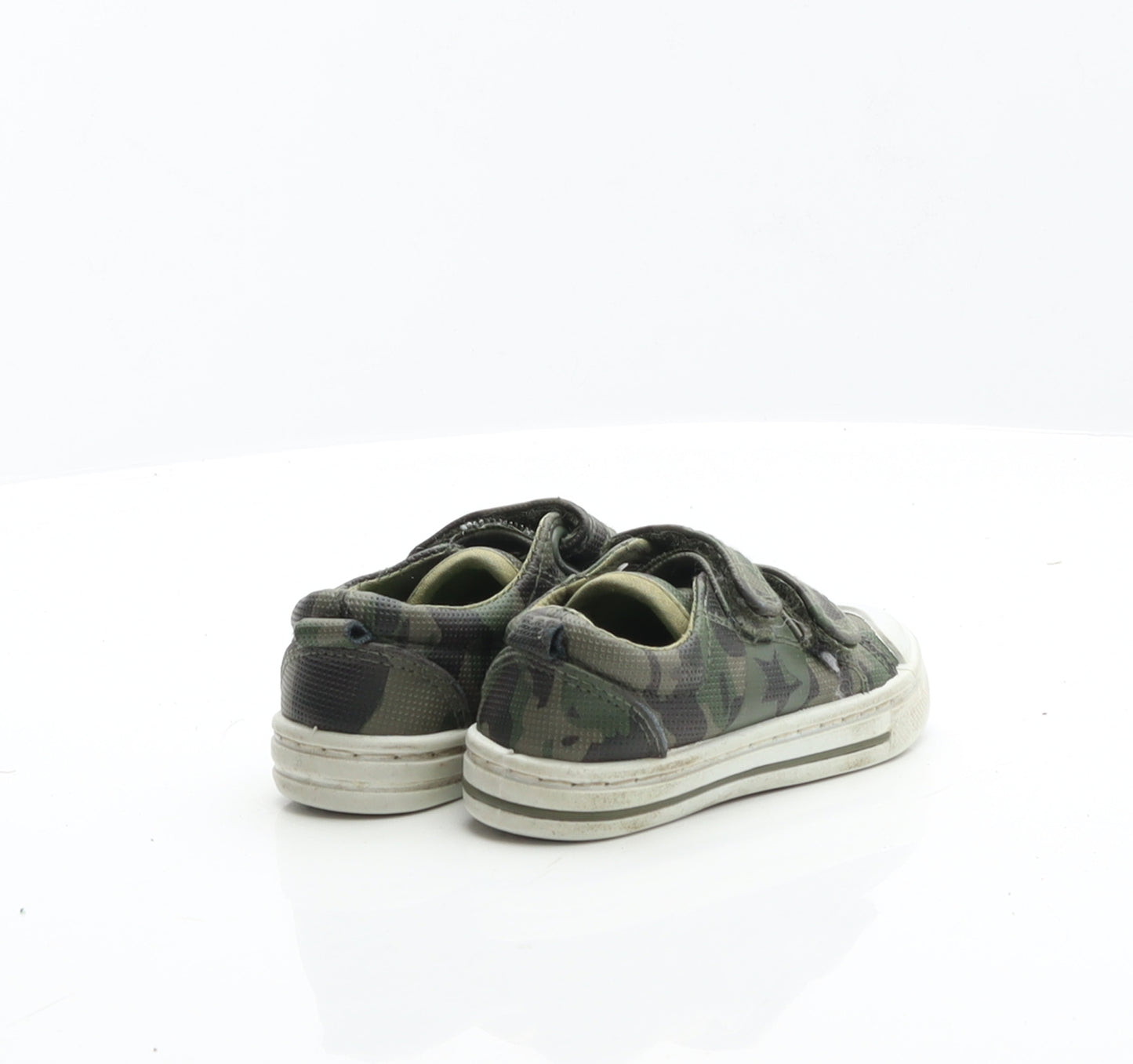 F&F Boys Green Camouflage Leather Wellies Trainer UK 5 22