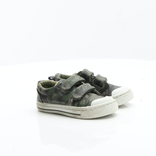 F&F Boys Green Camouflage Leather Wellies Trainer UK 5 22