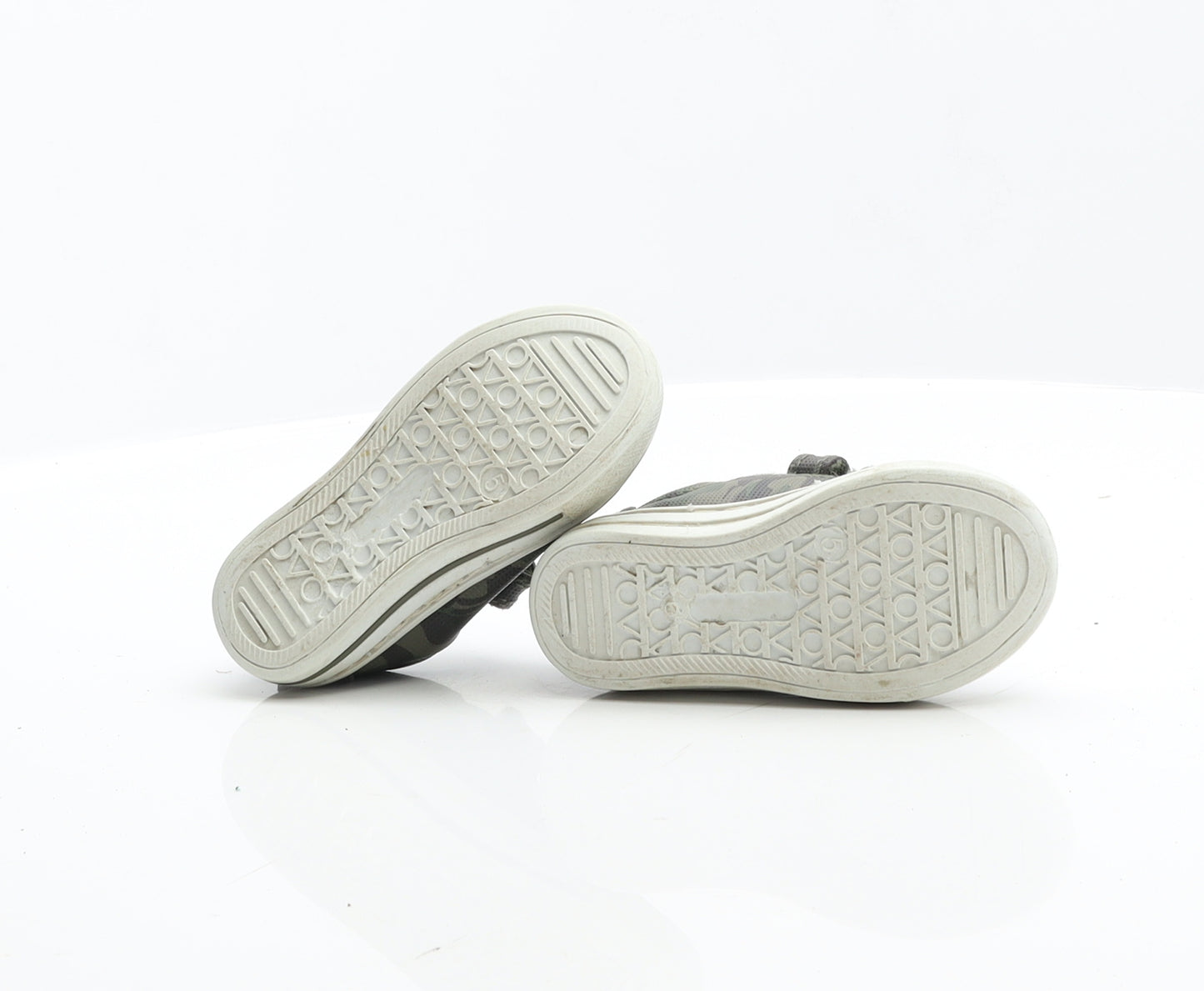 F&F Boys Green Camouflage Leather Wellies Trainer UK 5 22