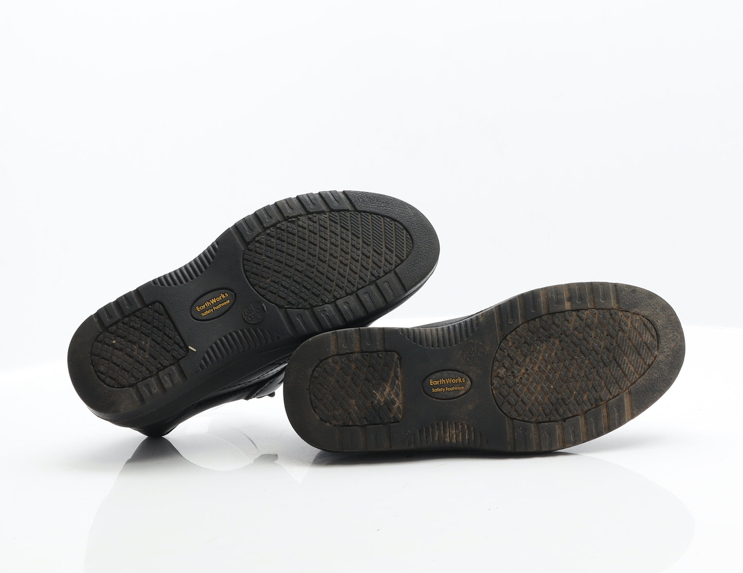 EarthWorks Womens Black Leather Combat Boot UK 5 38