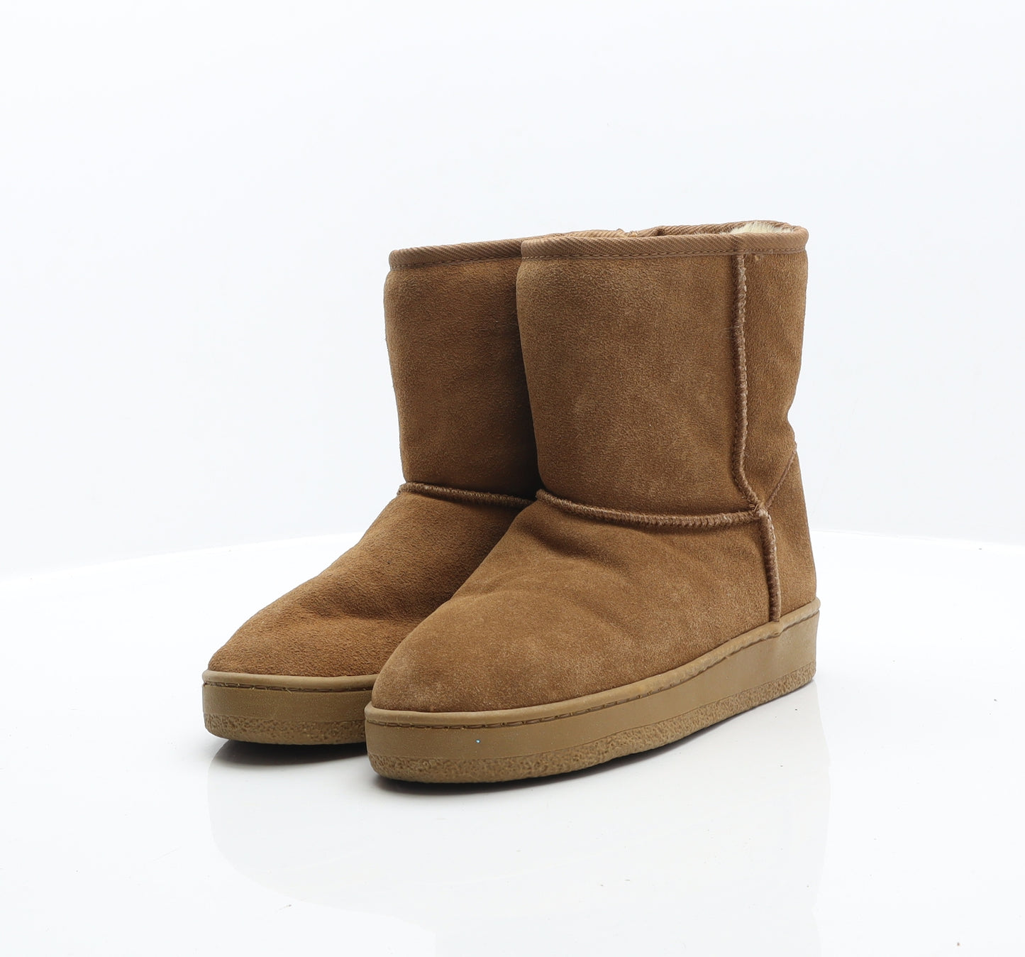 TU Womens Brown Synthetic Shearling Style Boot UK 7