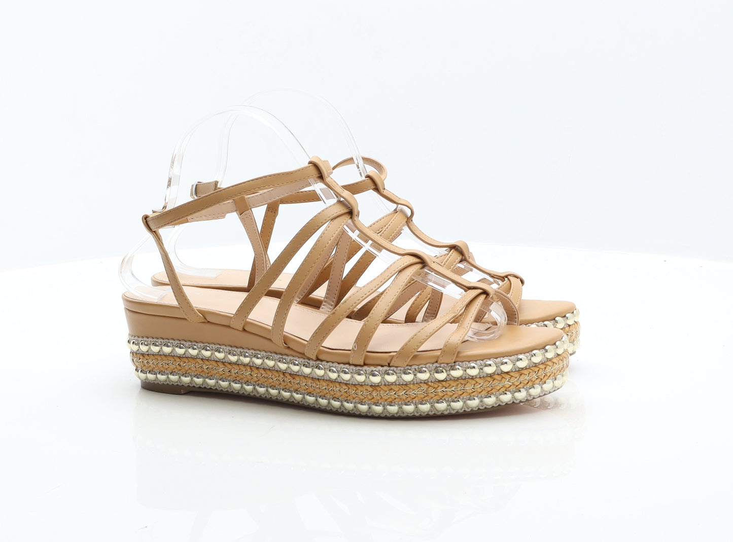 Very Womens Brown Leather Strappy Sandal UK 8