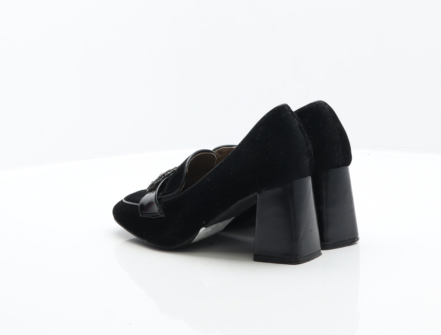 Crazyshoes Womens Black Suede Court Heel UK 5 38