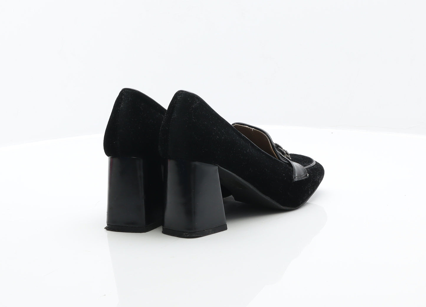 Crazyshoes Womens Black Suede Court Heel UK 5 38