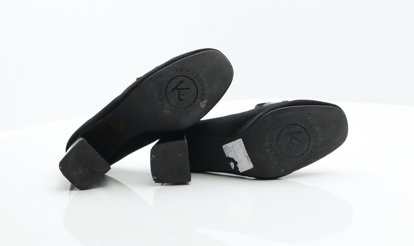 Crazyshoes Womens Black Suede Court Heel UK 5 38