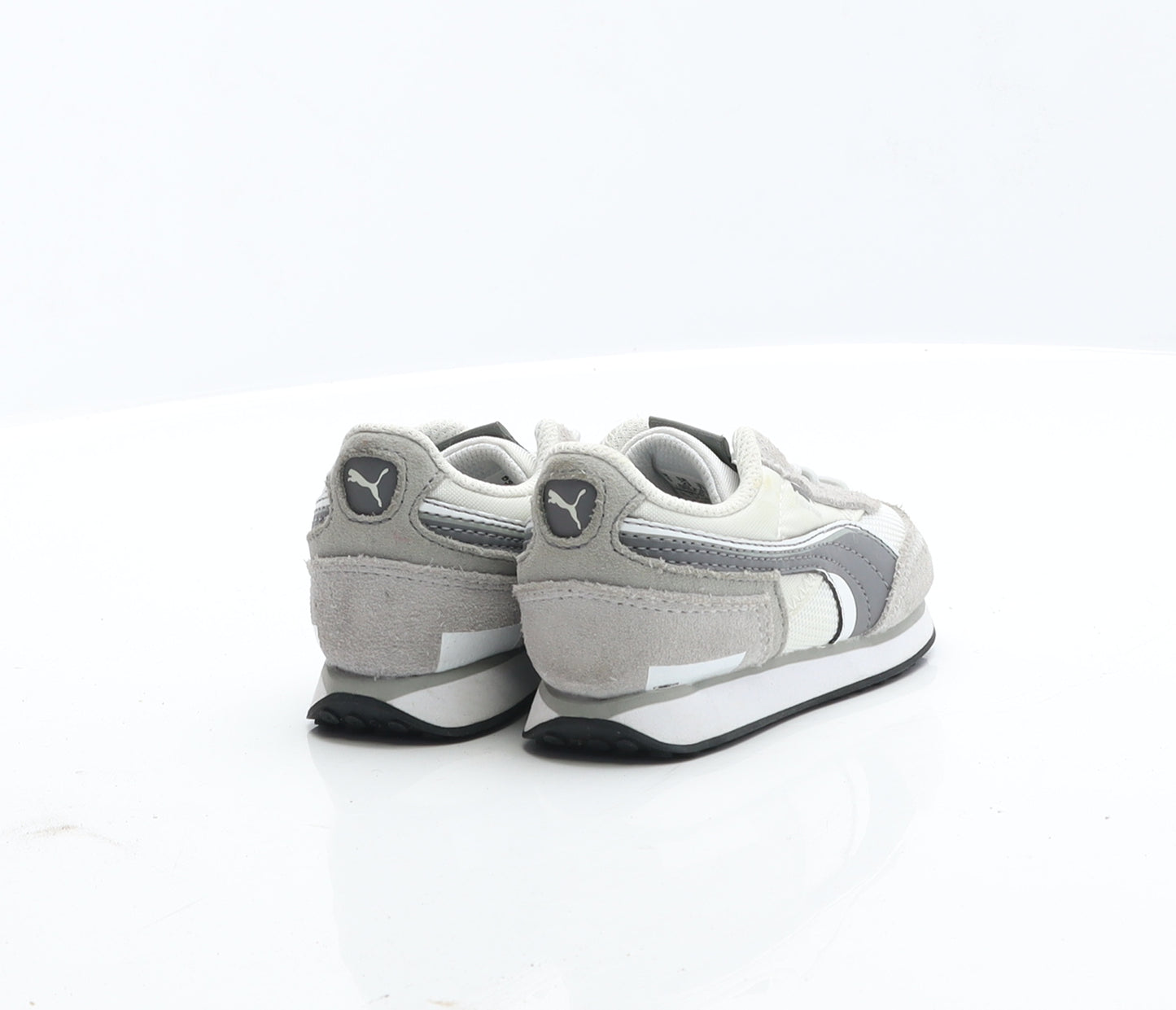 PUMA Boys Grey Leather Trainer UK 6 23