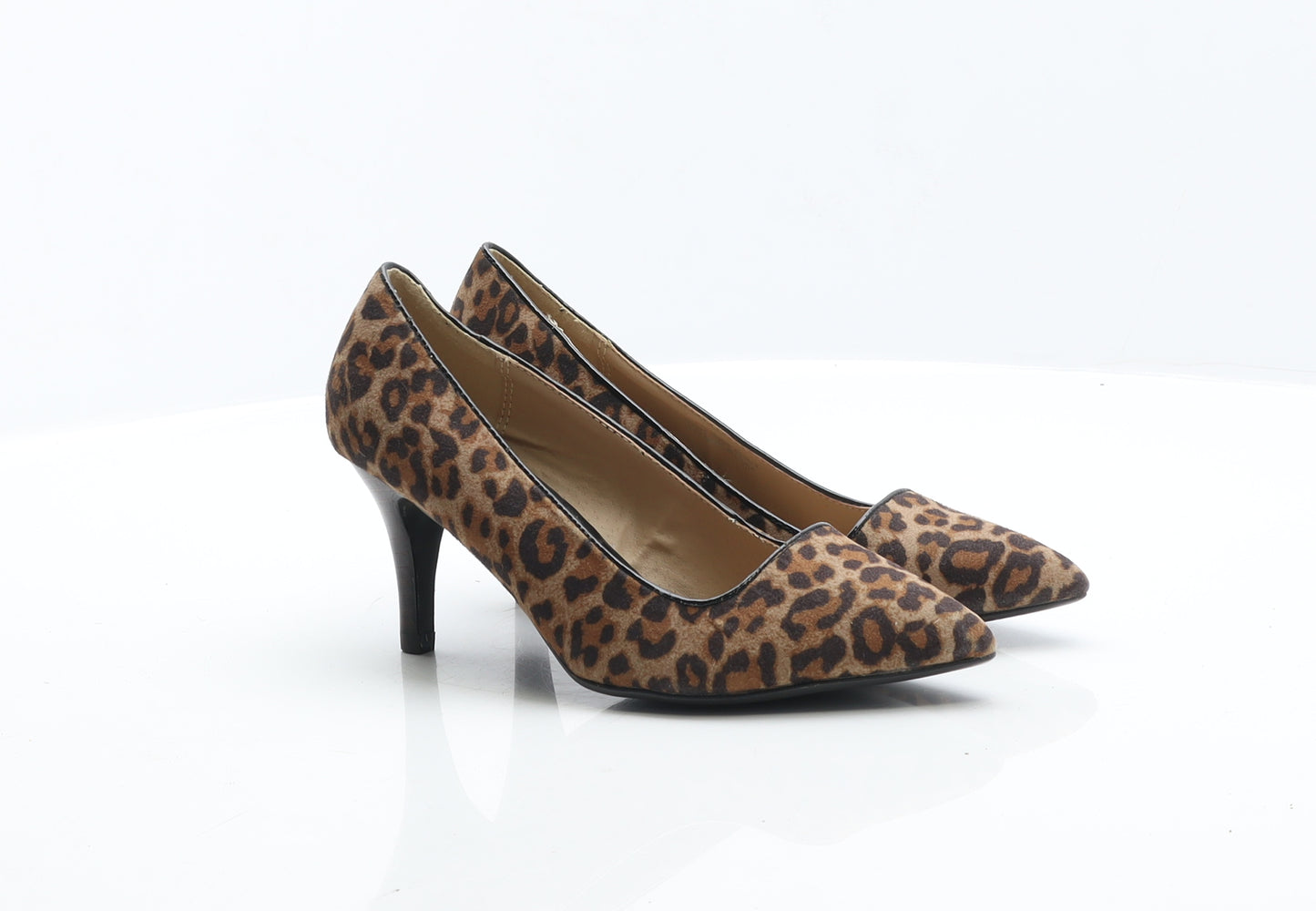 NEXT Womens Brown Animal Print Synthetic Court Heel UK 3 35.5 - Cheetah Print