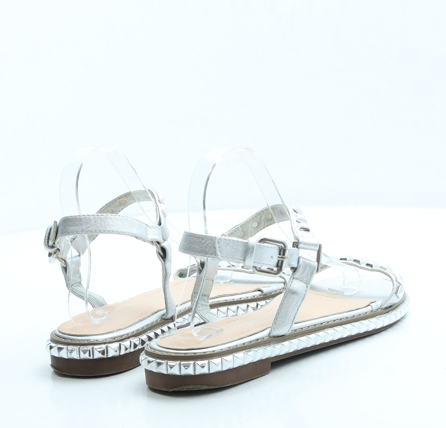 Wilady Womens Silver Leather Strappy Sandal UK 7 40
