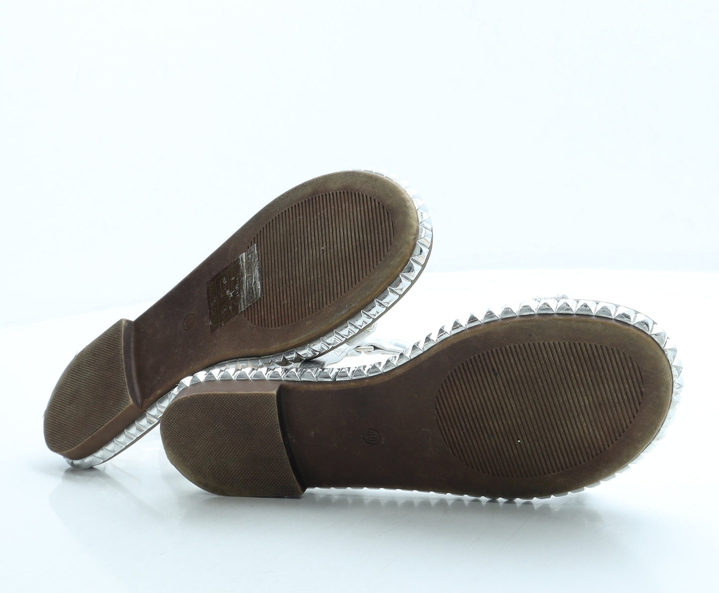 Wilady Womens Silver Leather Strappy Sandal UK 7 40