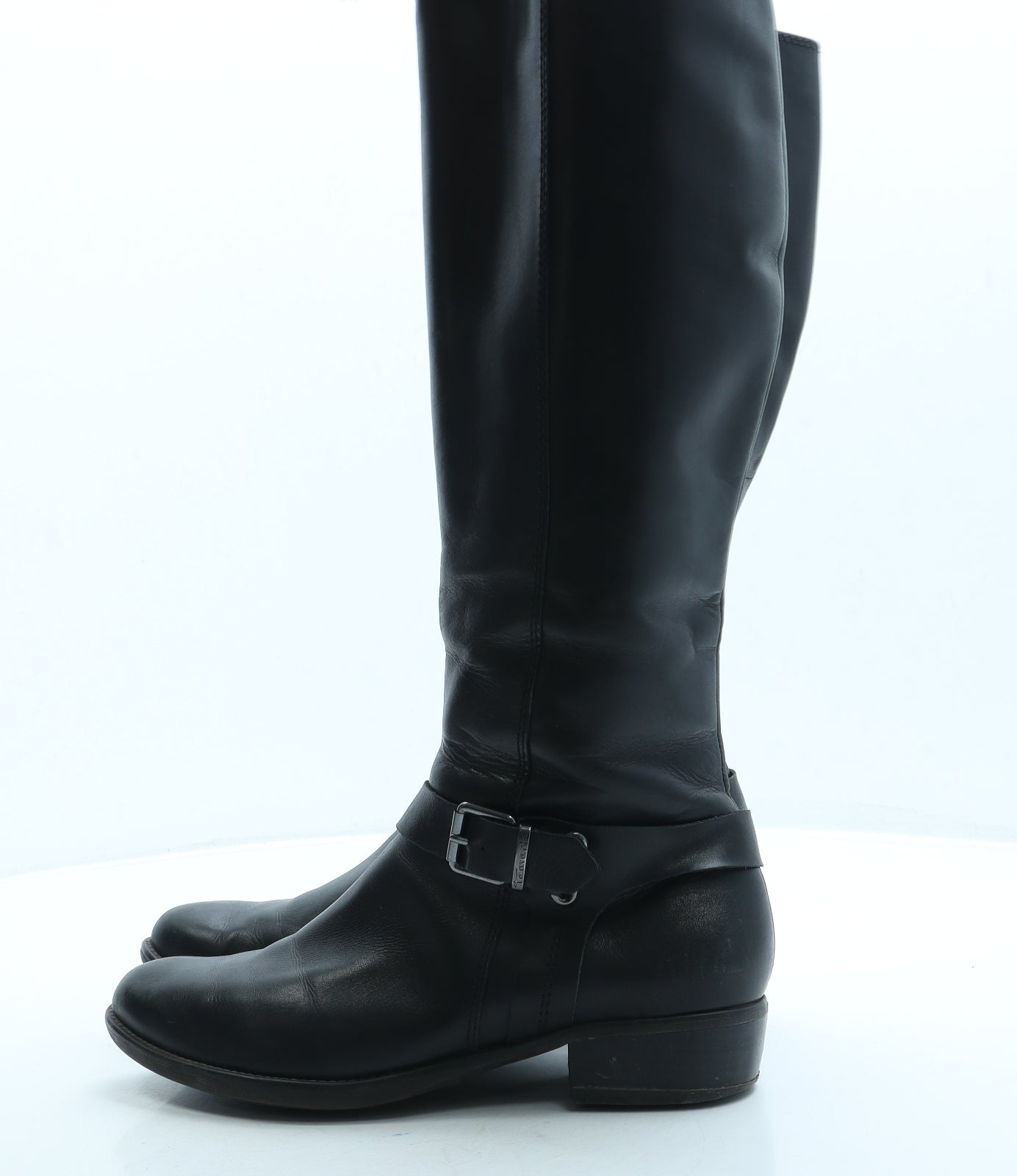 Tamaris Womens Black Leather Biker Boot UK 6 39