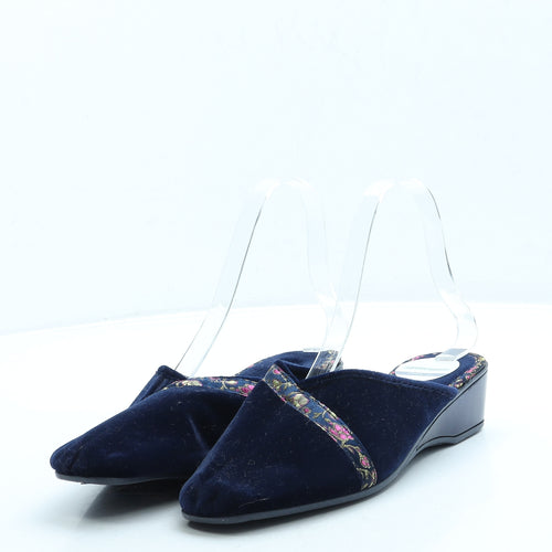 Marks and Spencer Womens Blue Polyester Slip On Flat UK 5