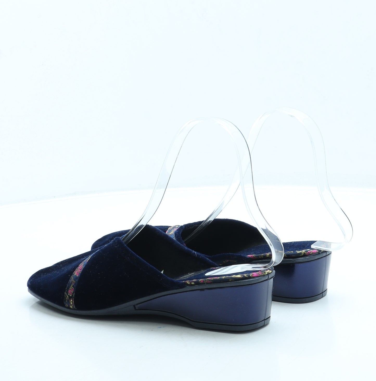 Marks and Spencer Womens Blue Polyester Slip On Flat UK 5