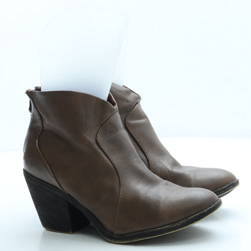 Boden Womens Brown Leather Cowboy Boot UK 6 39