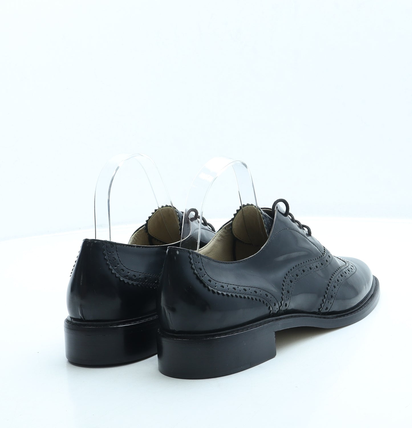 Hobbs Mens Black Patent Leather Brogue Dress UK 8 41