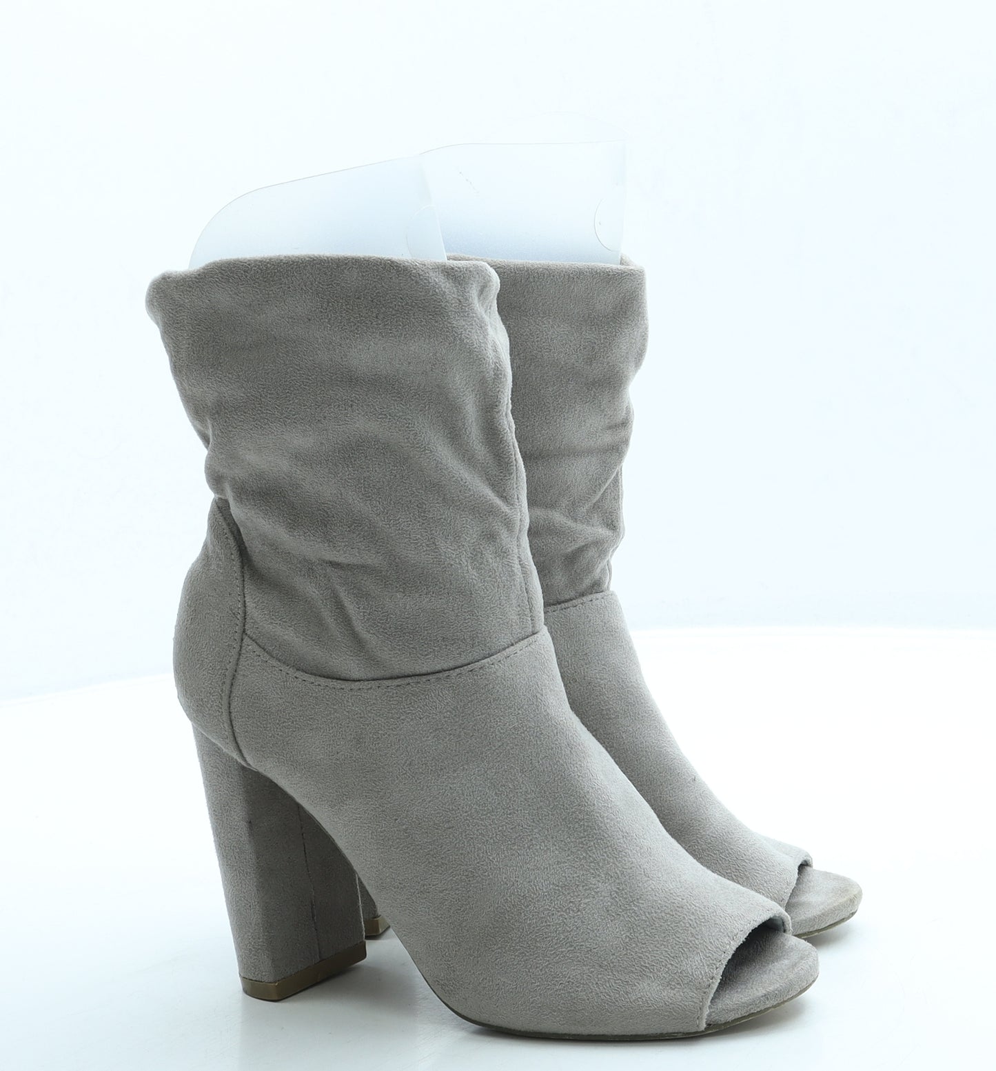 New Look Womens Grey Suede Sock Boot UK 3 36