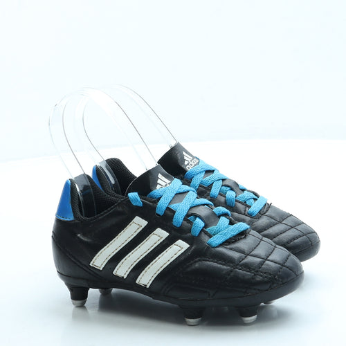adidas Boys Black Leather Trainer UK 11 29 - Football boots