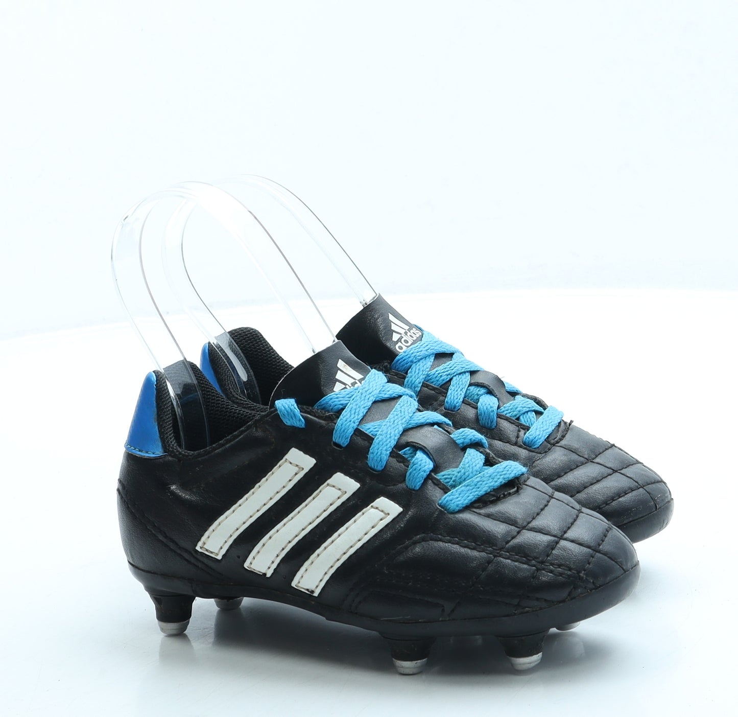 adidas Boys Black Leather Trainer UK 11 29 - Football boots