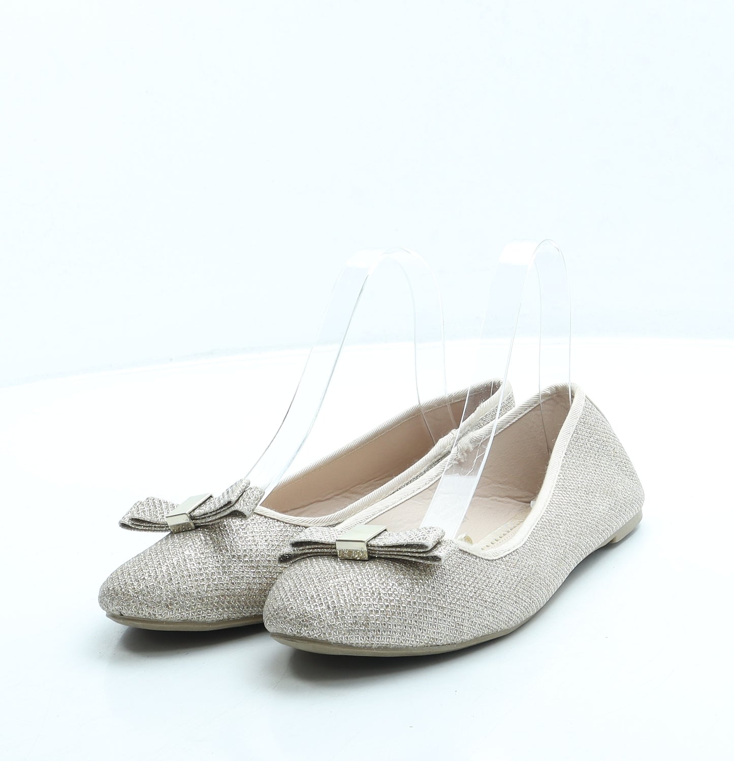 Primark Womens Gold Polyester Ballet Flat UK 5 38 US 7