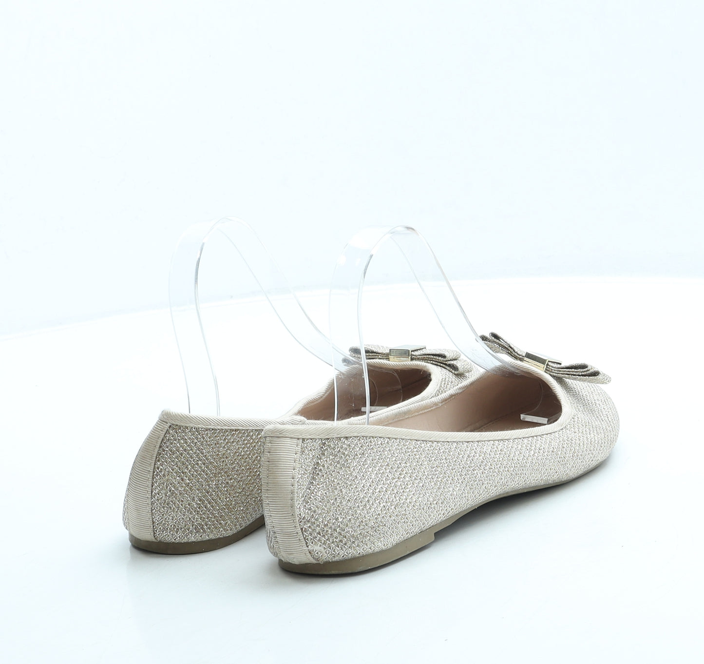 Primark Womens Gold Polyester Ballet Flat UK 5 38 US 7