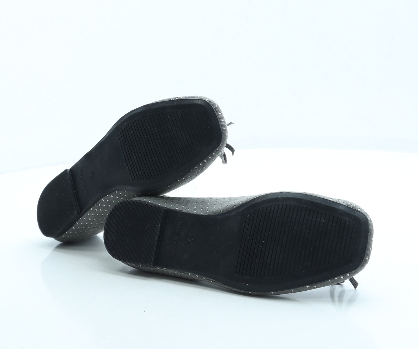 George Womens Grey Geometric Suede Ballet Flat UK 5 38