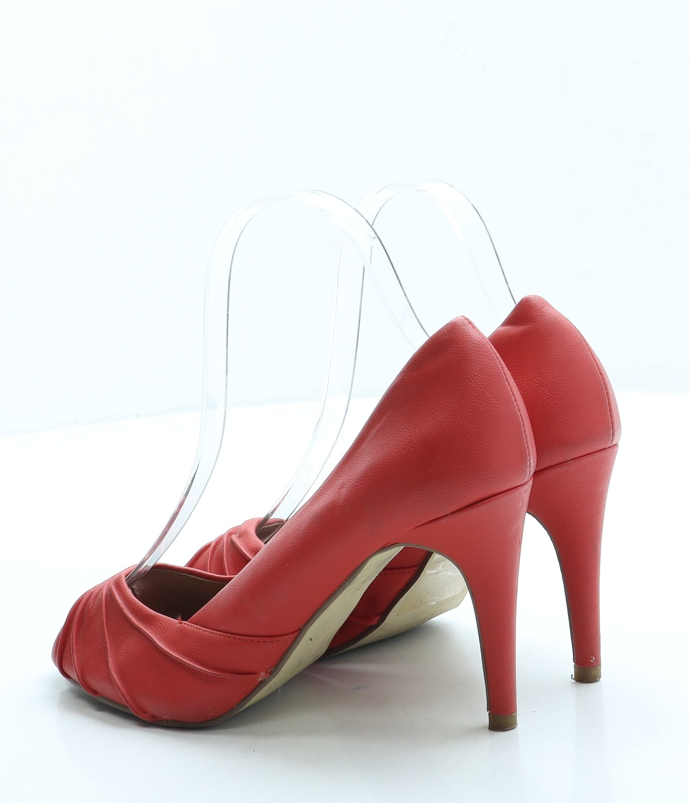 Atmosphere Womens Red Leather Court Heel UK 4 37