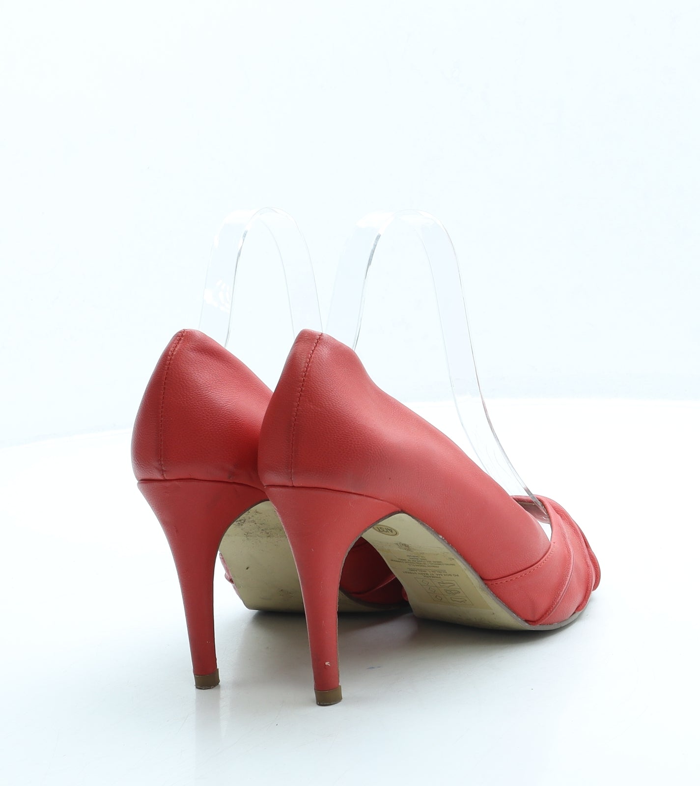 Atmosphere Womens Red Leather Court Heel UK 4 37